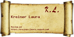Kreiner Laura névjegykártya